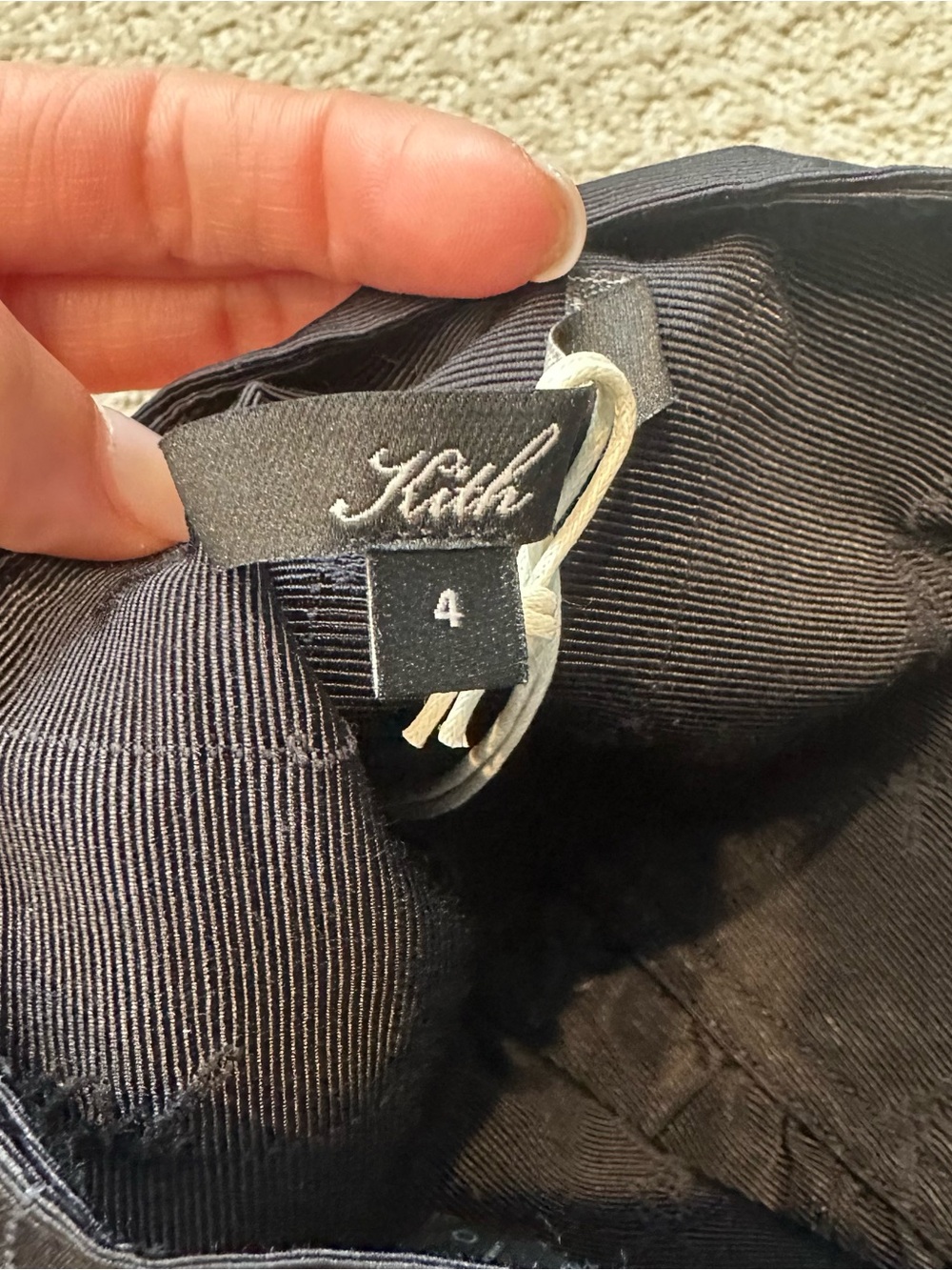 Kith Riko Script Faille Mini Skirt- Black - Picture 4 of 6